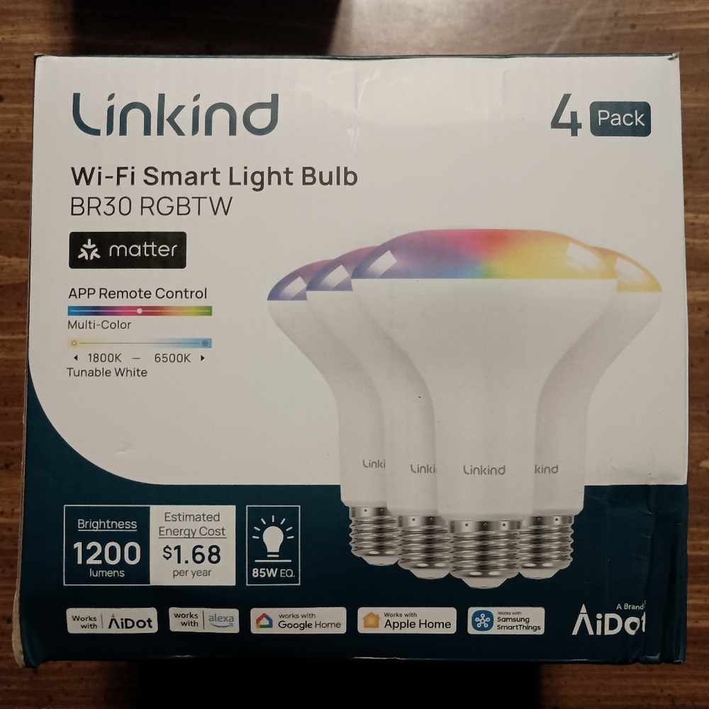 SMART BULBS 4PK - LED LIGHT BULB // Color Changing RGBTW 1200lm App Control NEW